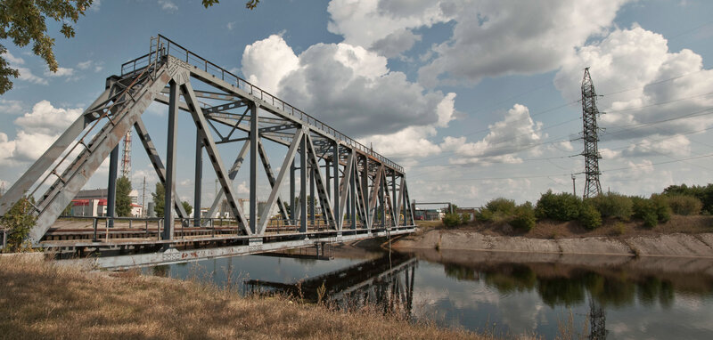 Railway bridge over river