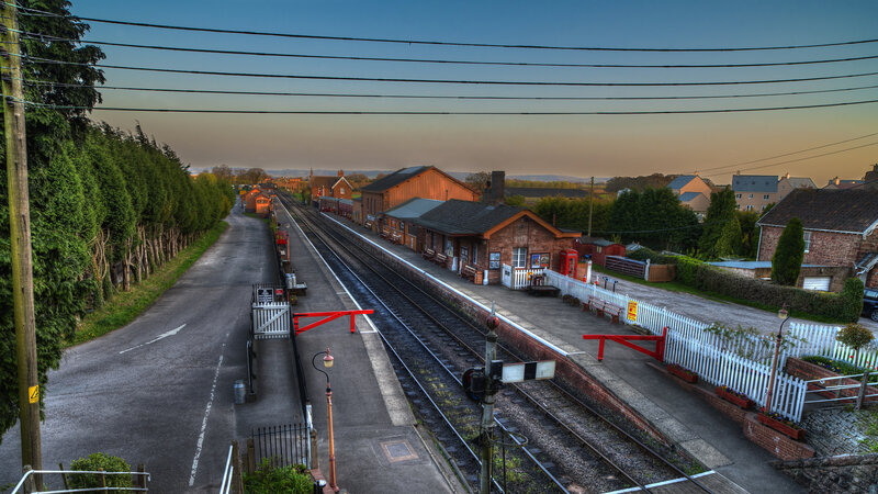 Railway Station at Dusk