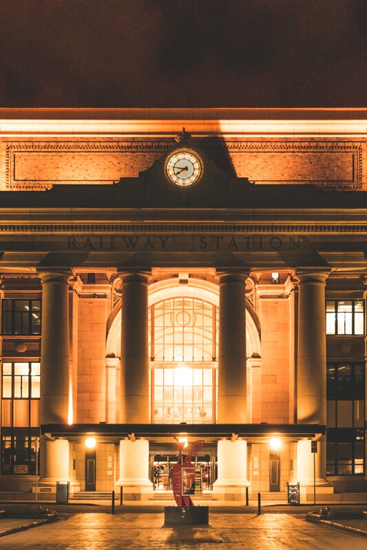 Railway Station at Night