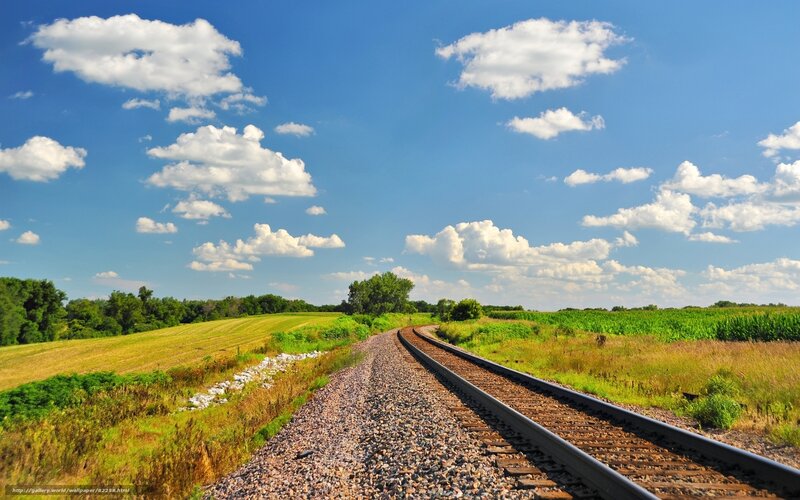 Railway through rural landscape