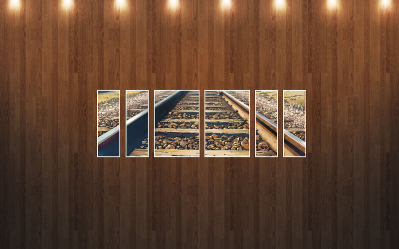 railway track art installation