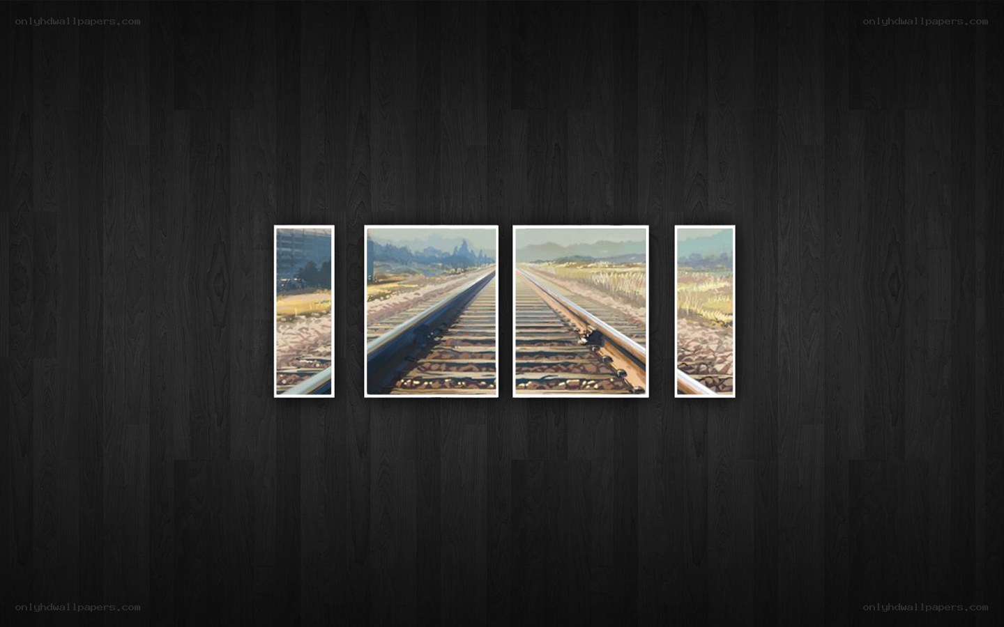 railway track landscape art