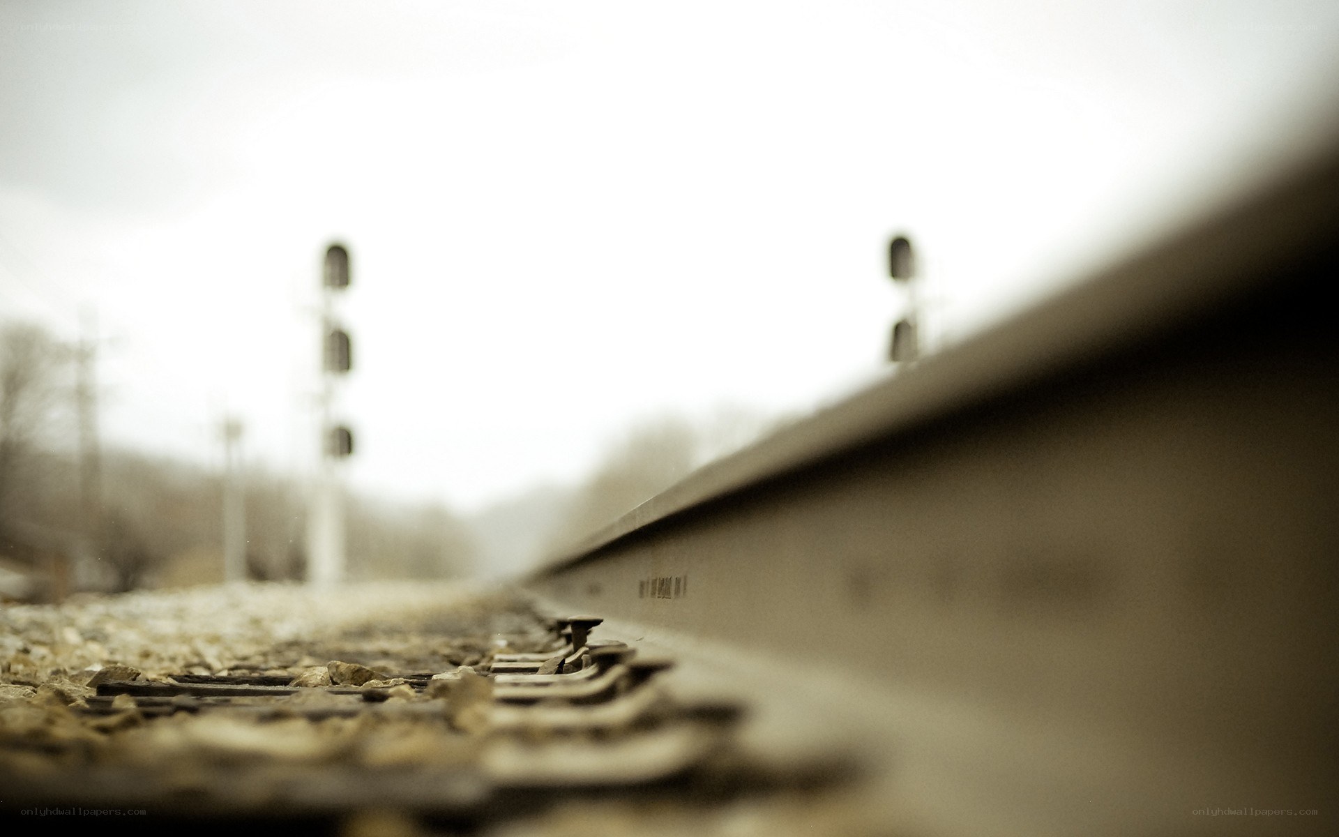 railway track stretching into distance