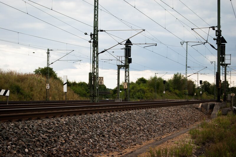 Railway Tracks and Overhead Lines — Gray, Neutral