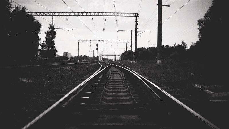 Railway Tracks Converging