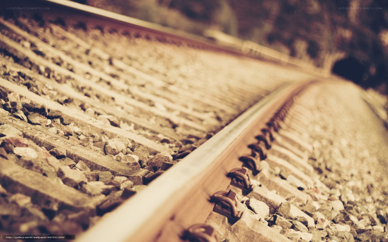Railway tracks in sepia