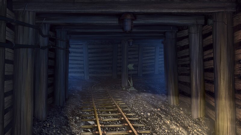 Railway Tracks in Tunnel