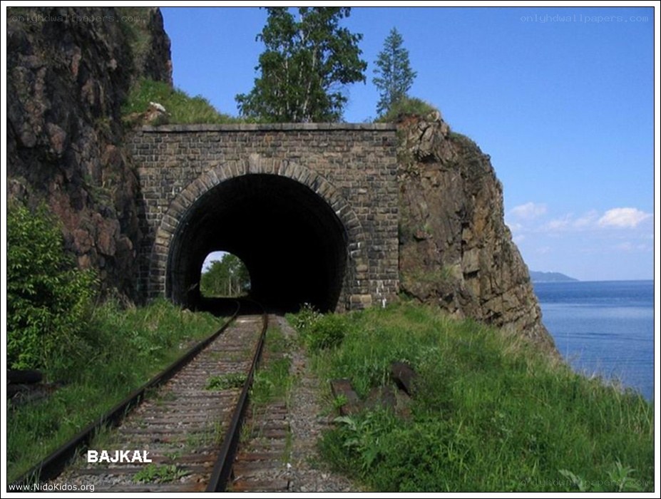 Railway tunnel by the sea