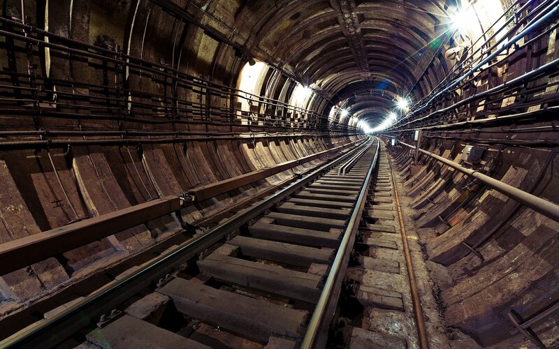 Railway Tunnel Interior — Brown