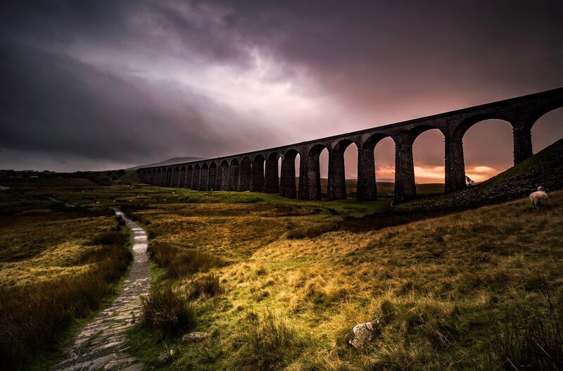 Railway Viaduct in Field — Green
