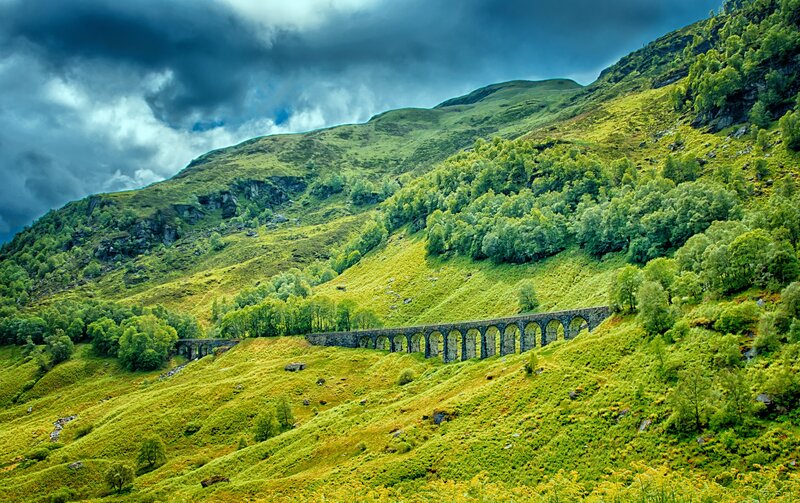Railway Viaduct in Hills