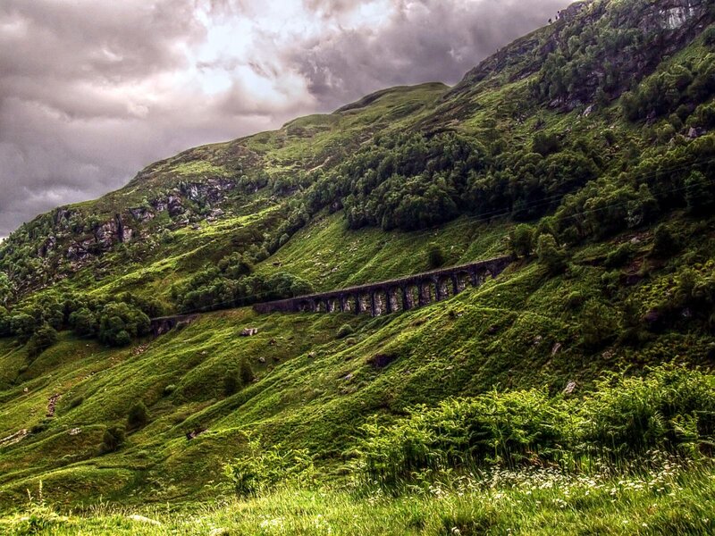 Railway Viaduct in Mountains