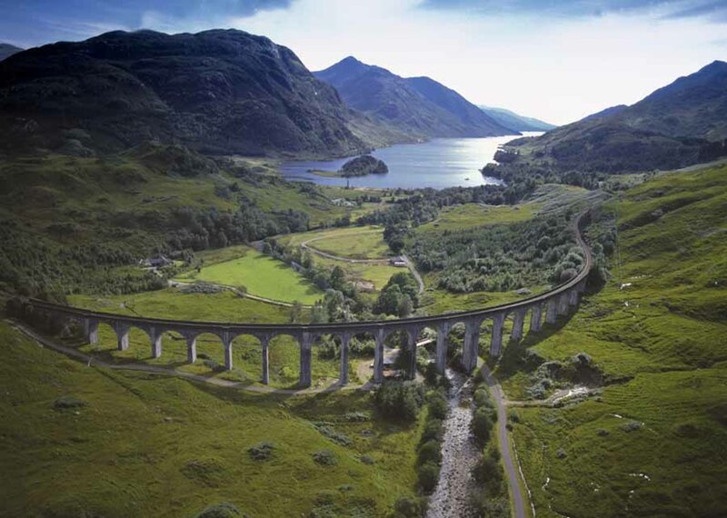 Railway Viaduct in Valley