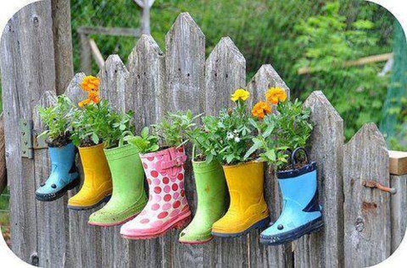 Rain Boots as Planters