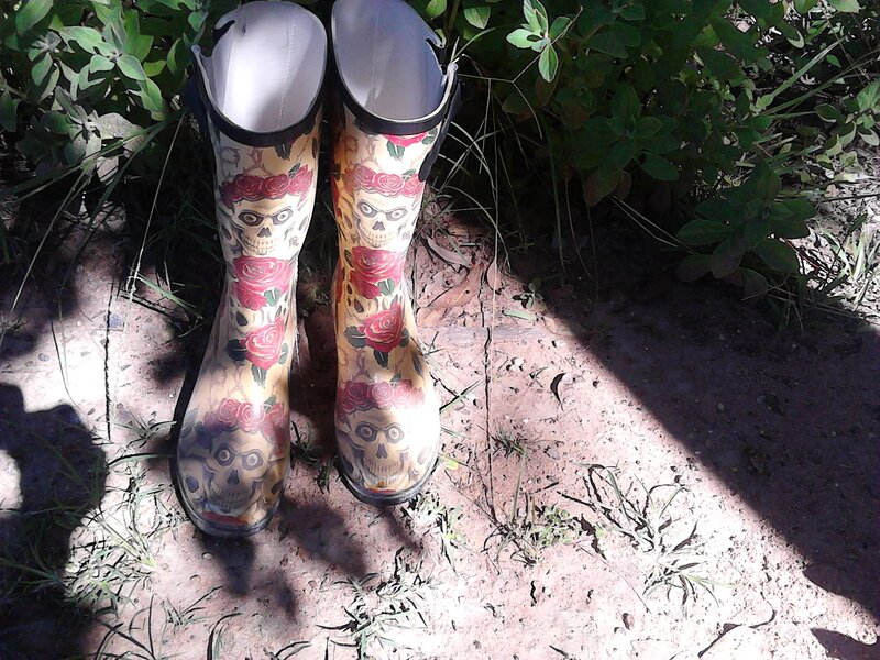 Rain Boots with Skulls