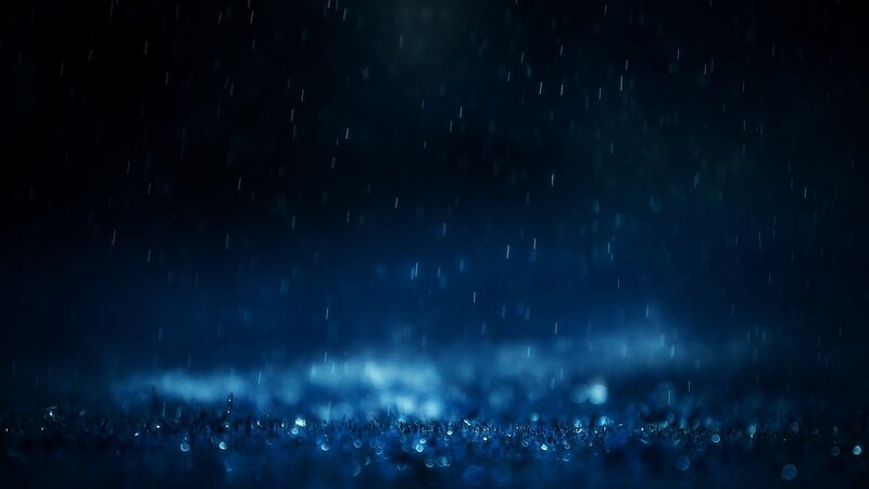 Rain Falling at Night — Blue, Dark