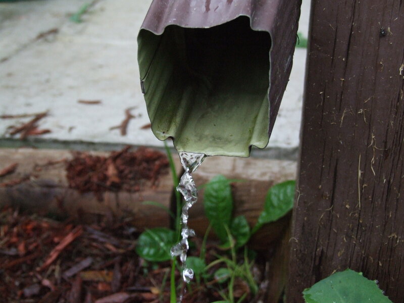 Rain Gutter Dripping Water