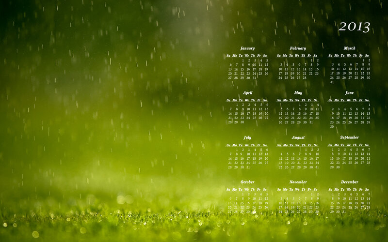 Rain on Green Grass — Calm, Spring