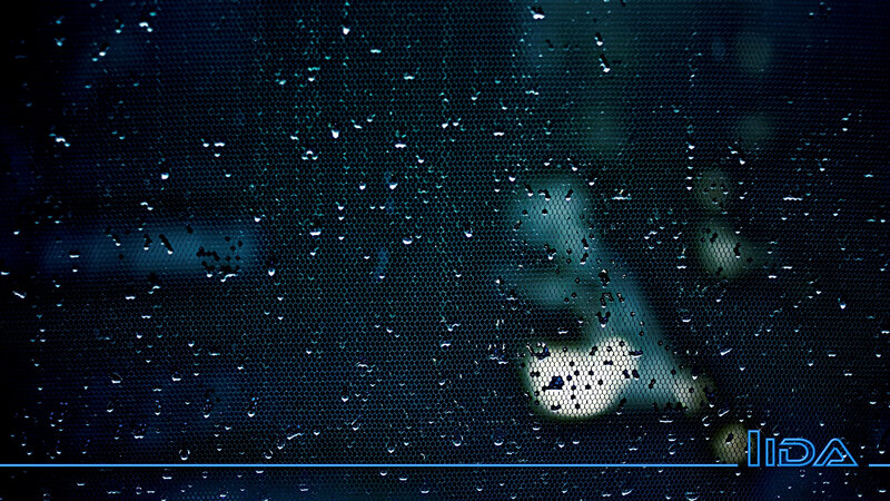 rain on mesh screen