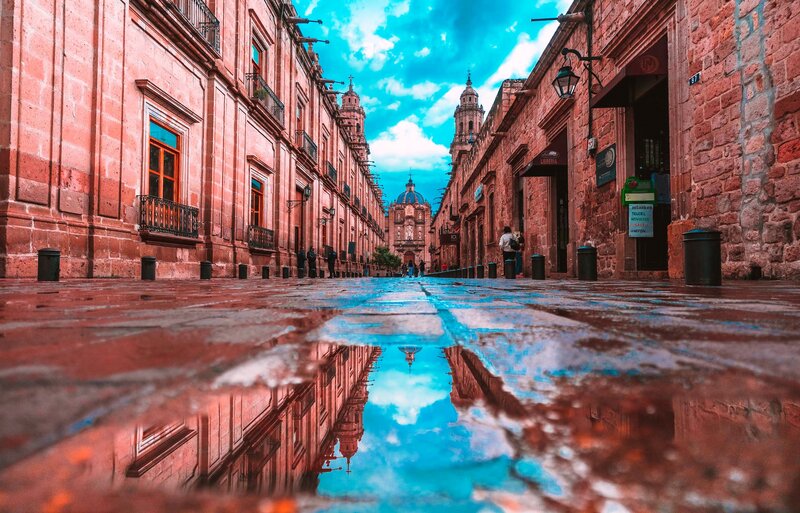 Rain Puddle Reflection