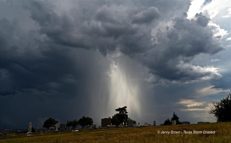 Rain Shaft over Cemetery
