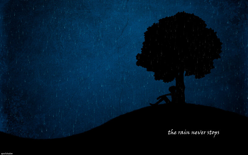 rain under a tree