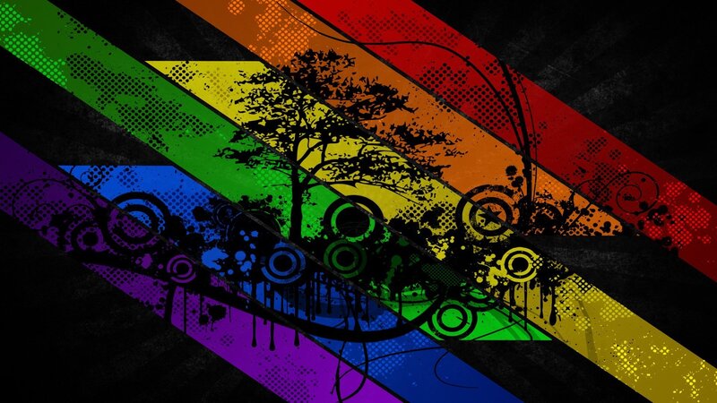rainbow abstract art