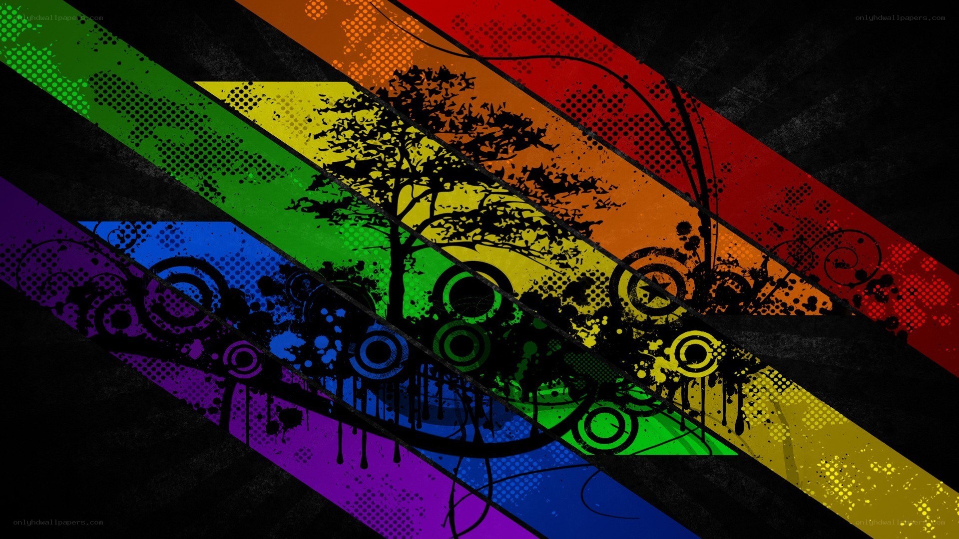 rainbow abstract art
