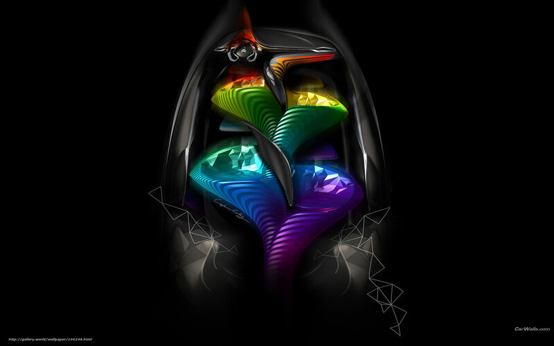 Rainbow abstract car design