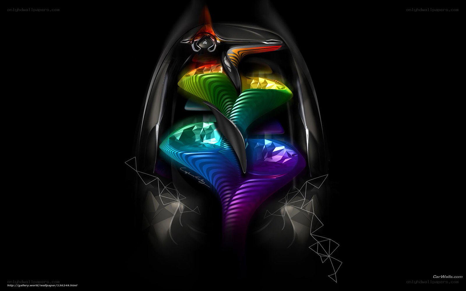 Rainbow abstract car design
