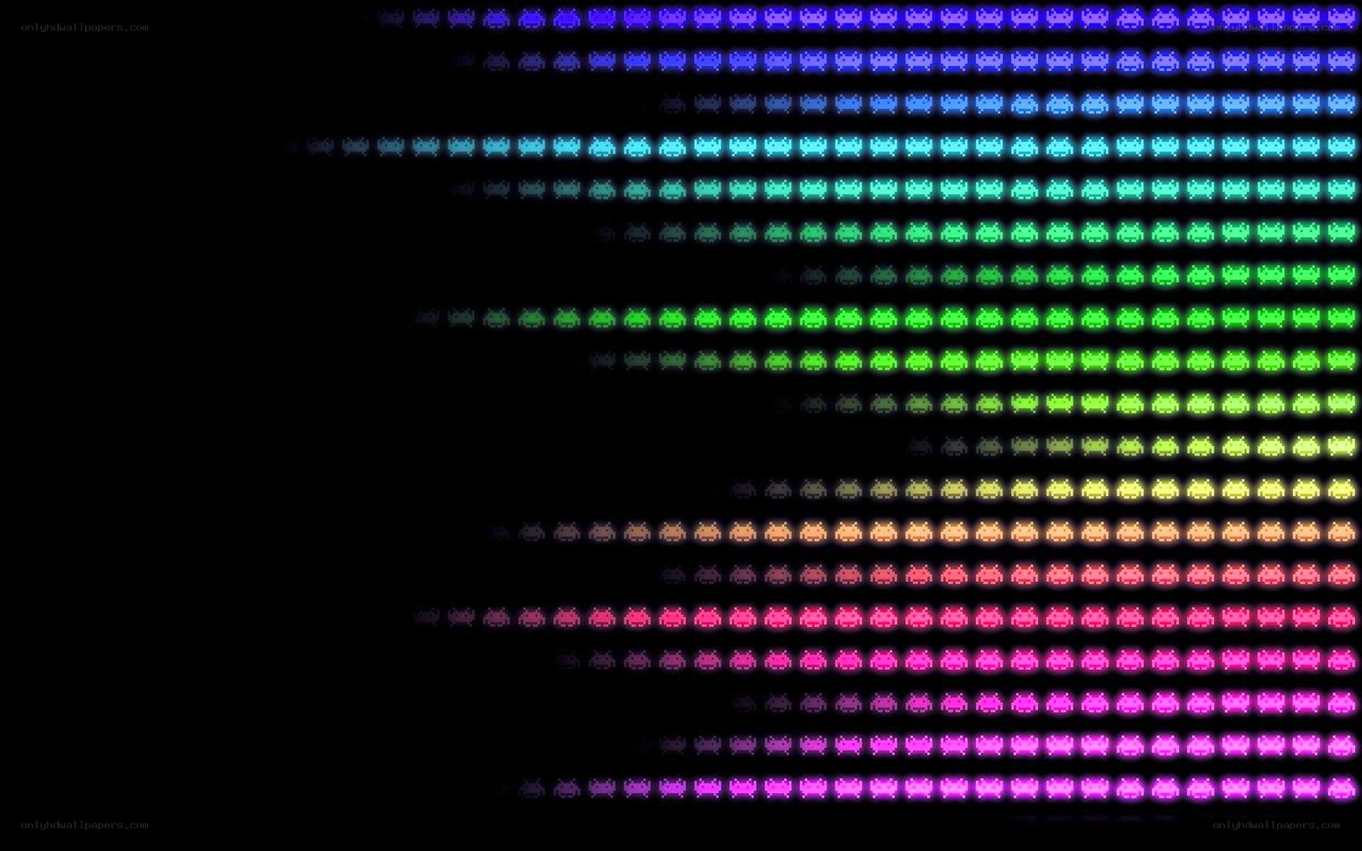 Rainbow alien rows