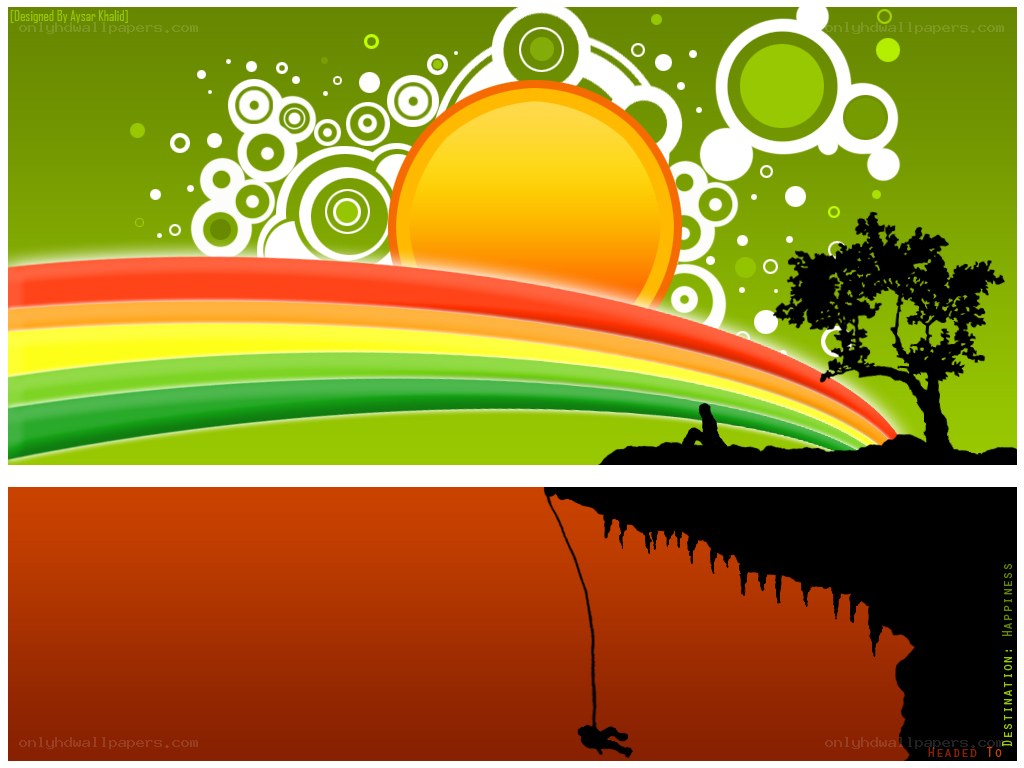 Rainbow and cliff adventure