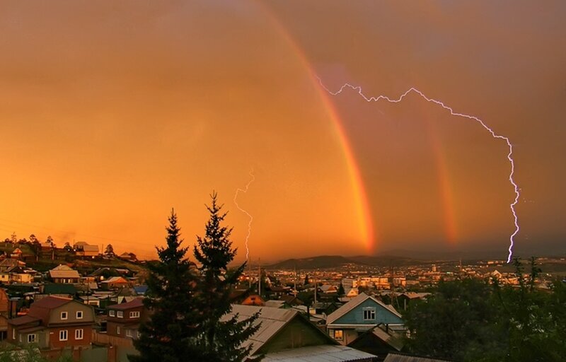 Rainbow and Lightning