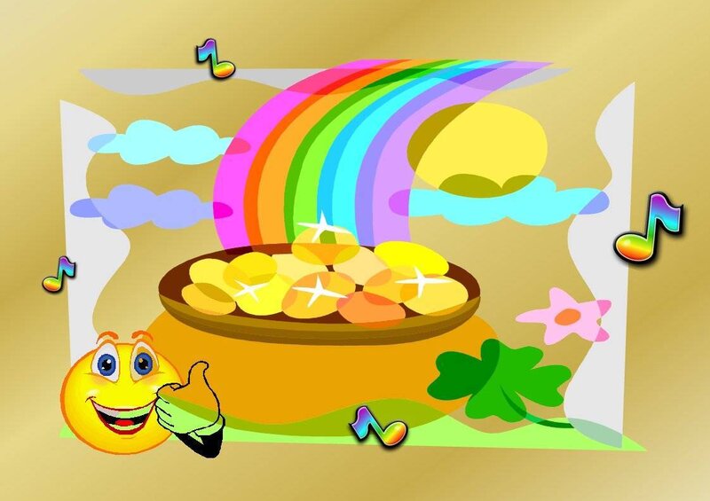 rainbow and pot of gold