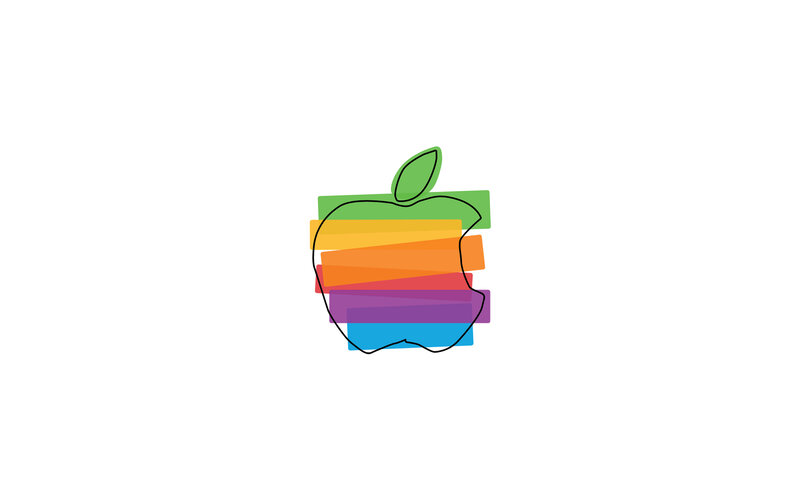 Rainbow Apple logo