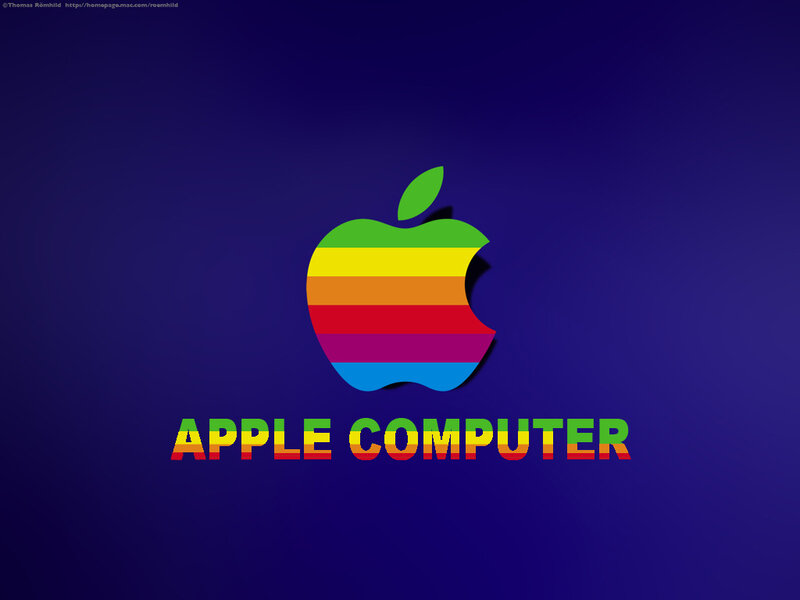 Rainbow Apple Logo — Blue