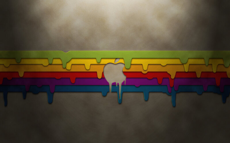 Rainbow Apple logo design