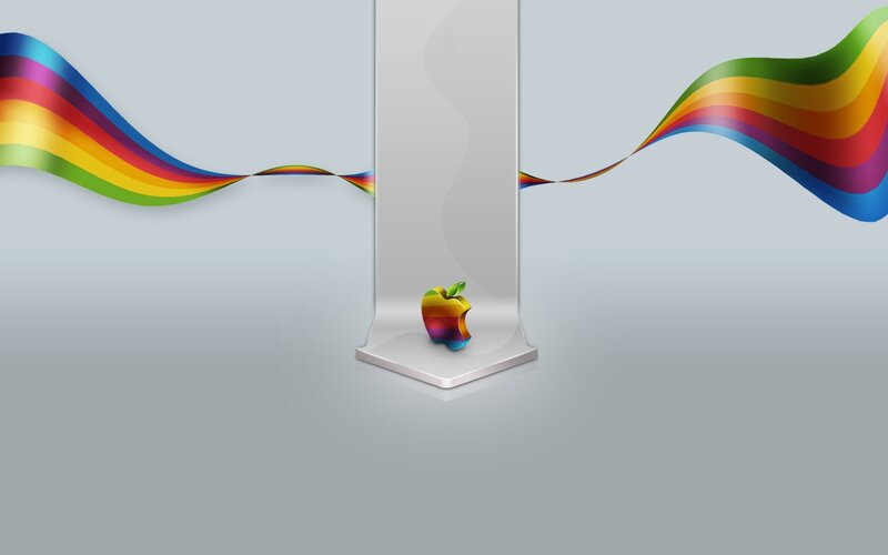 Rainbow Apple logo design