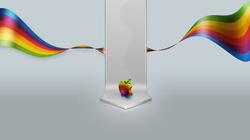 Rainbow Apple logo design