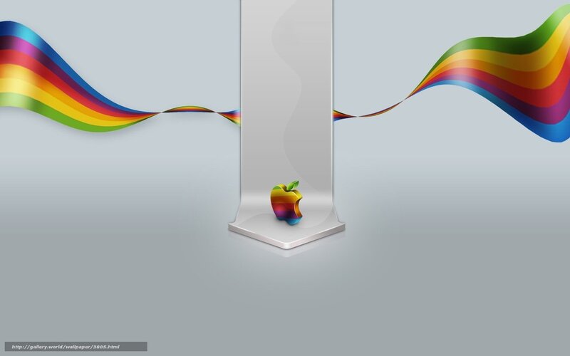 Rainbow Apple Logo Design