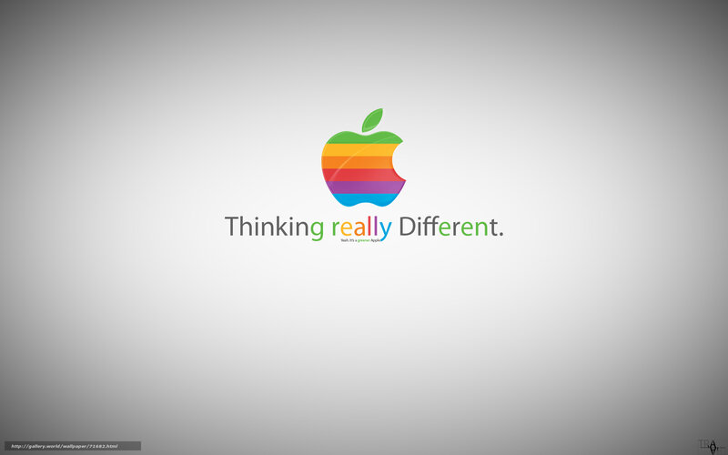 Rainbow Apple Logo — Gray, Minimalist