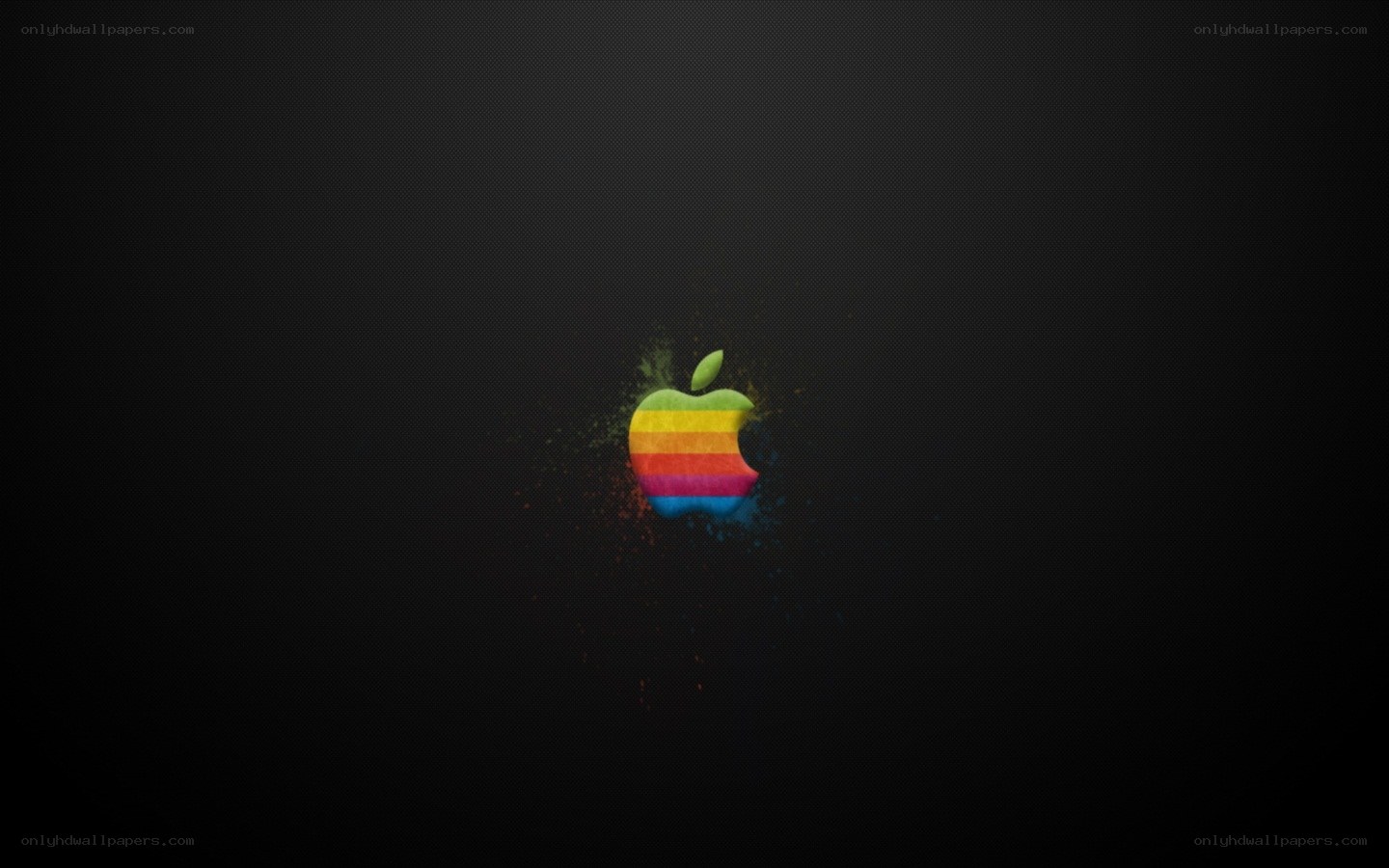 Rainbow Apple logo on black