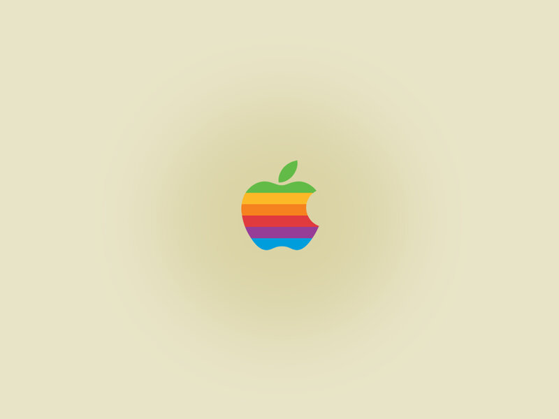 Rainbow Apple Logo — Yellow