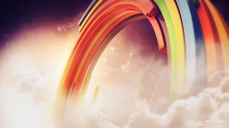 Rainbow Arch in Clouds