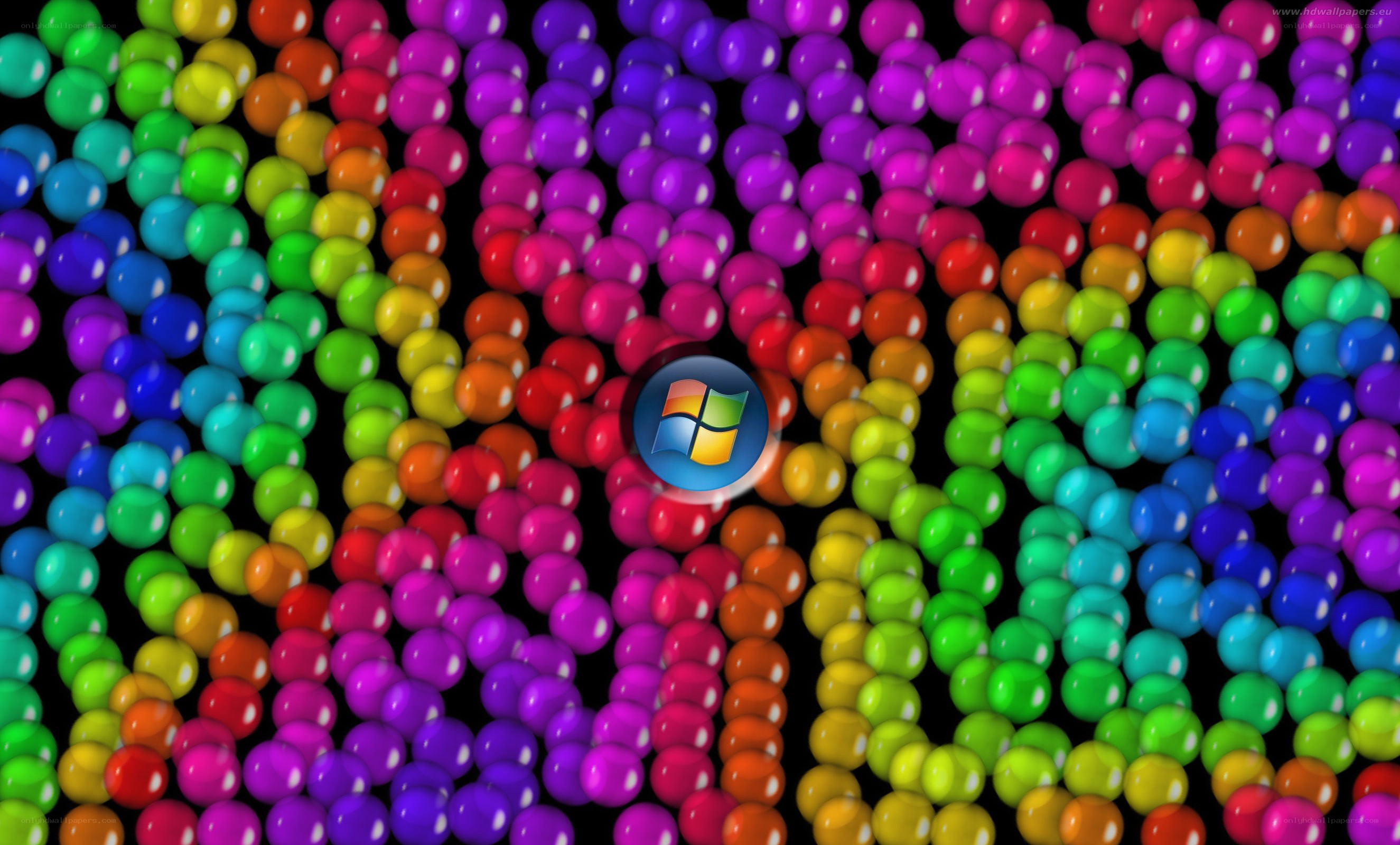 Rainbow beads with Windows logo