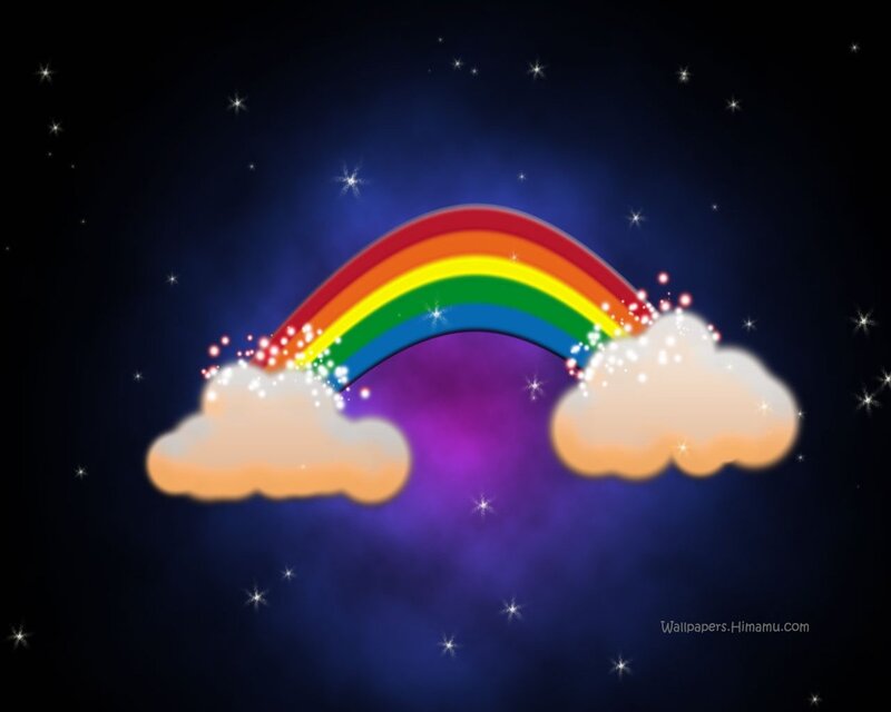 Rainbow Between Clouds — Blue