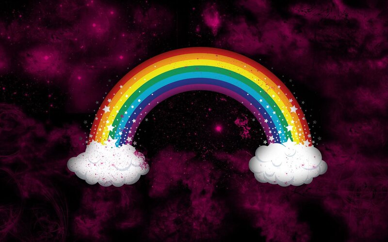 Rainbow Between Clouds — Purple