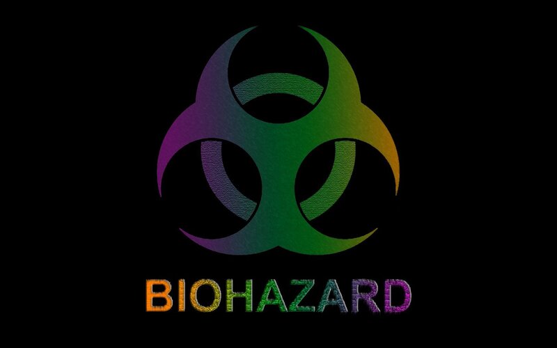 rainbow biohazard symbol