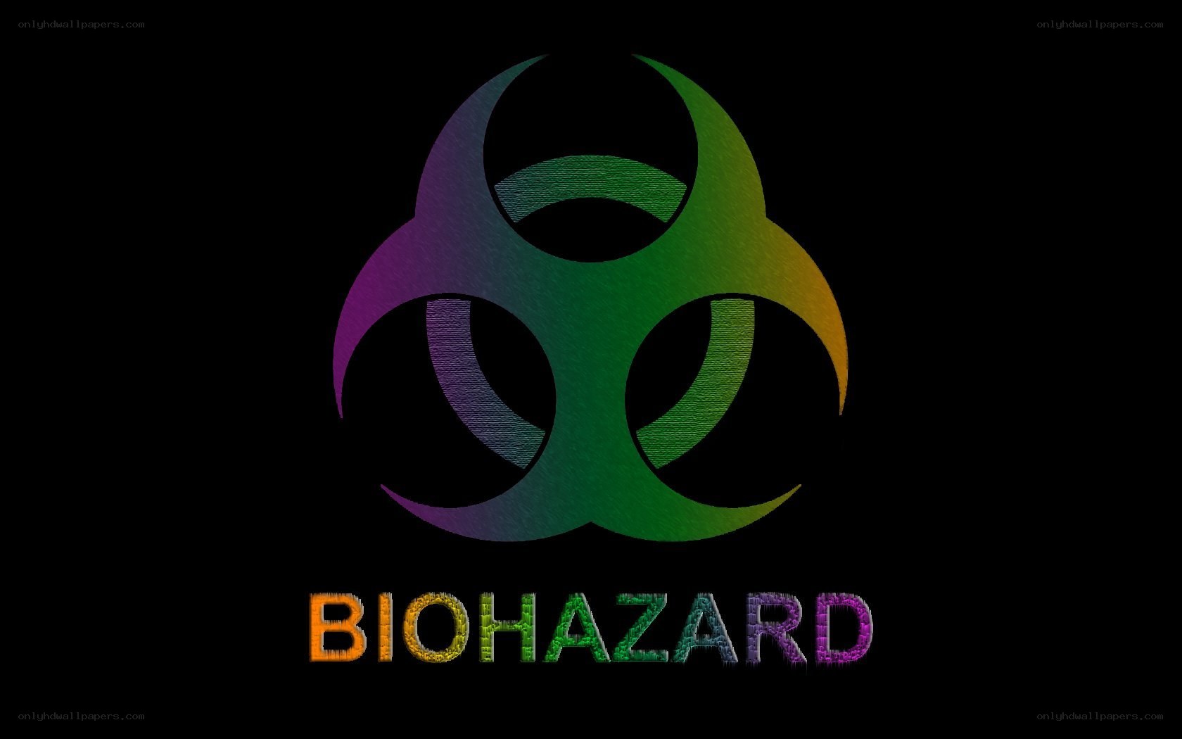 rainbow biohazard symbol
