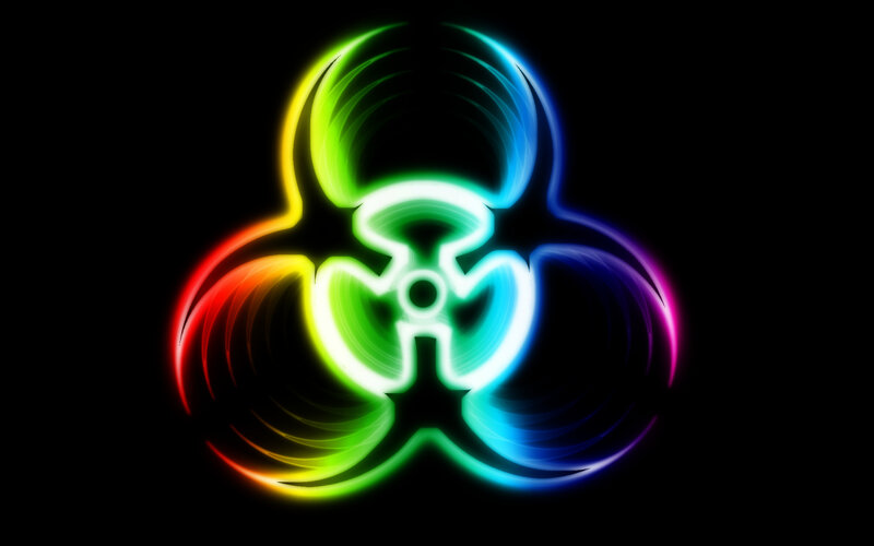rainbow biohazard symbol